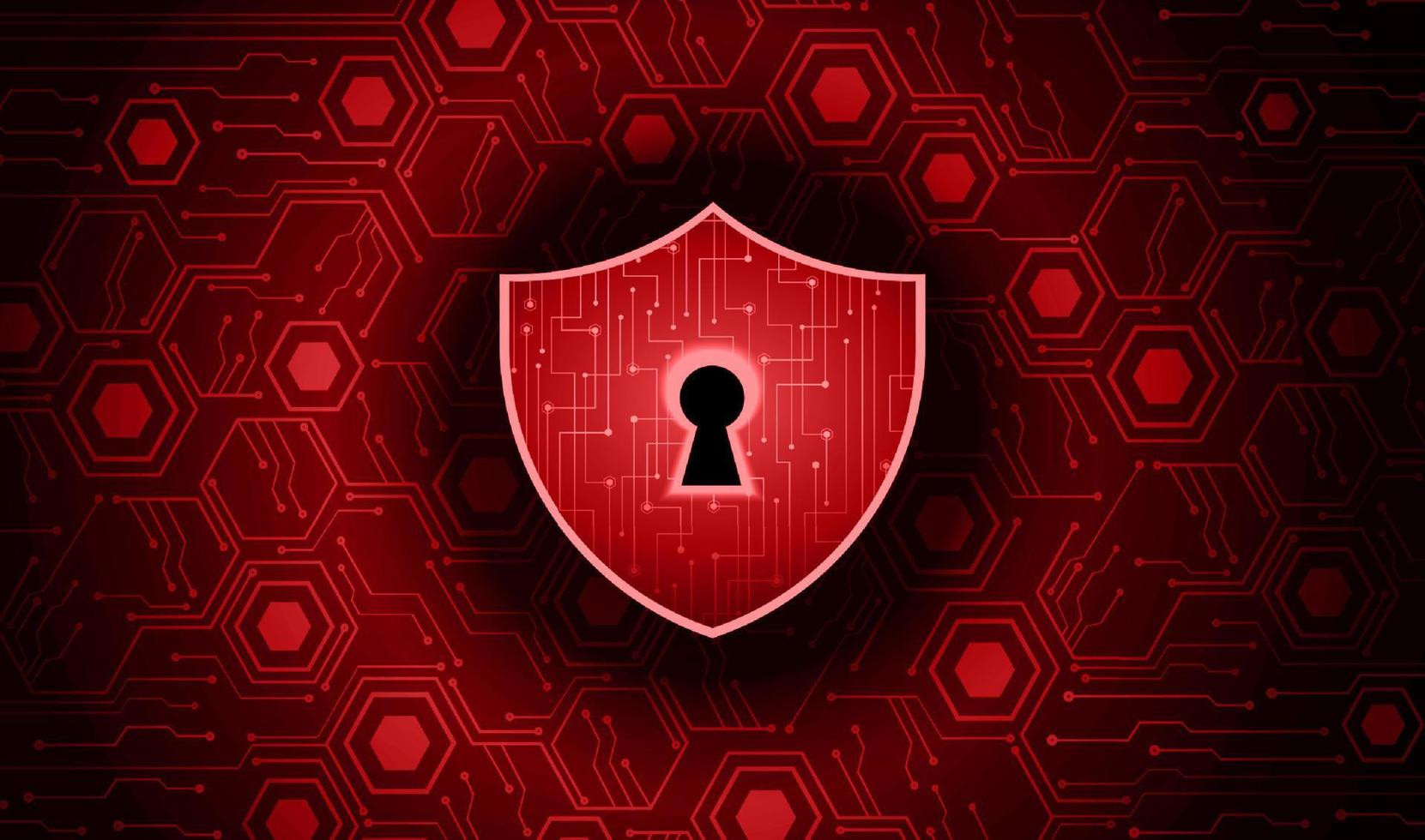 Modern Cybersecurity Technology Background with lock and shield vector