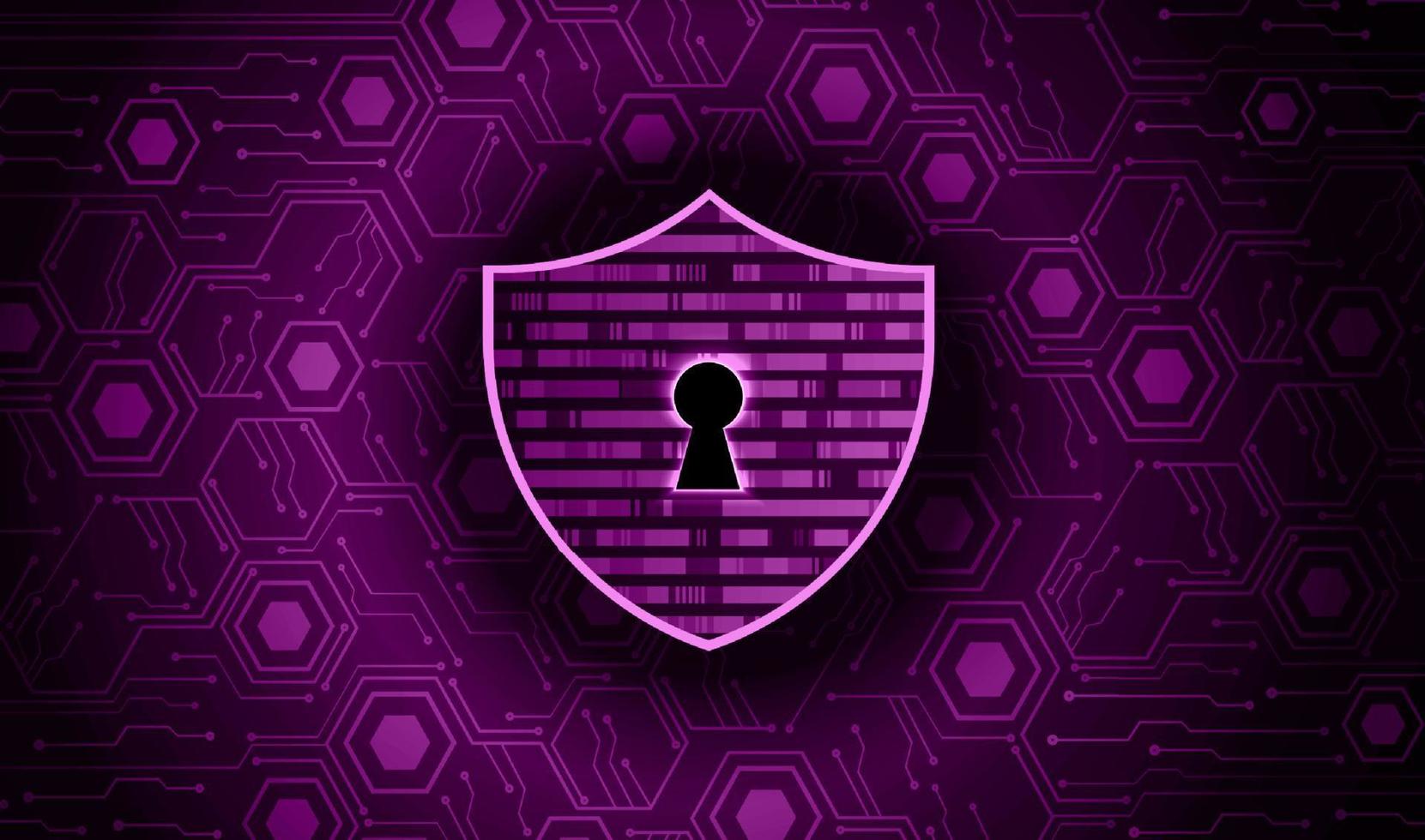 Modern Cybersecurity Technology Background with lock and shield vector