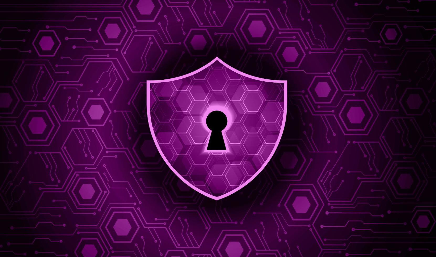 Modern Cybersecurity Technology Background with lock and shield vector