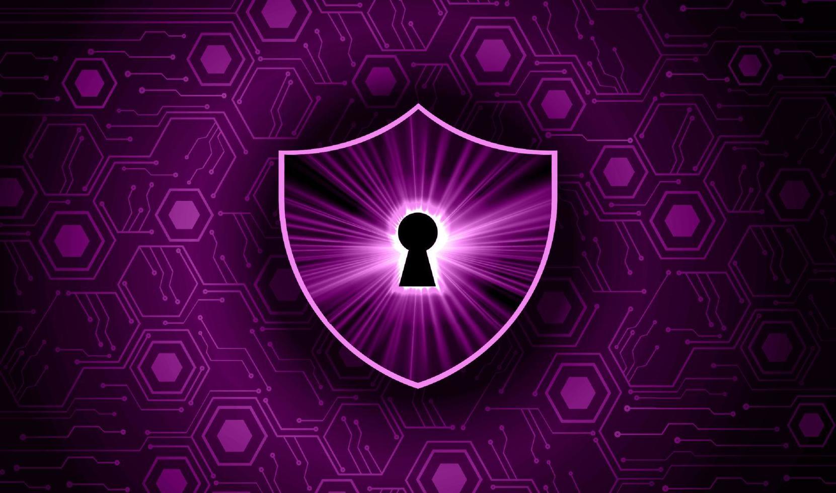 Modern Cybersecurity Technology Background with lock and shield vector