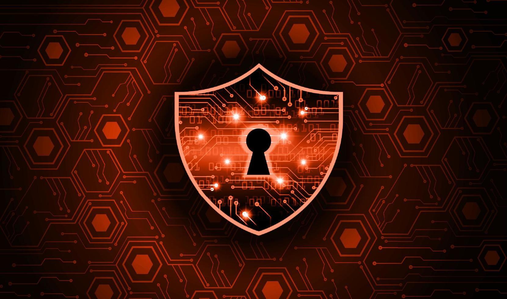 Modern Cybersecurity Technology Background with lock and shield vector