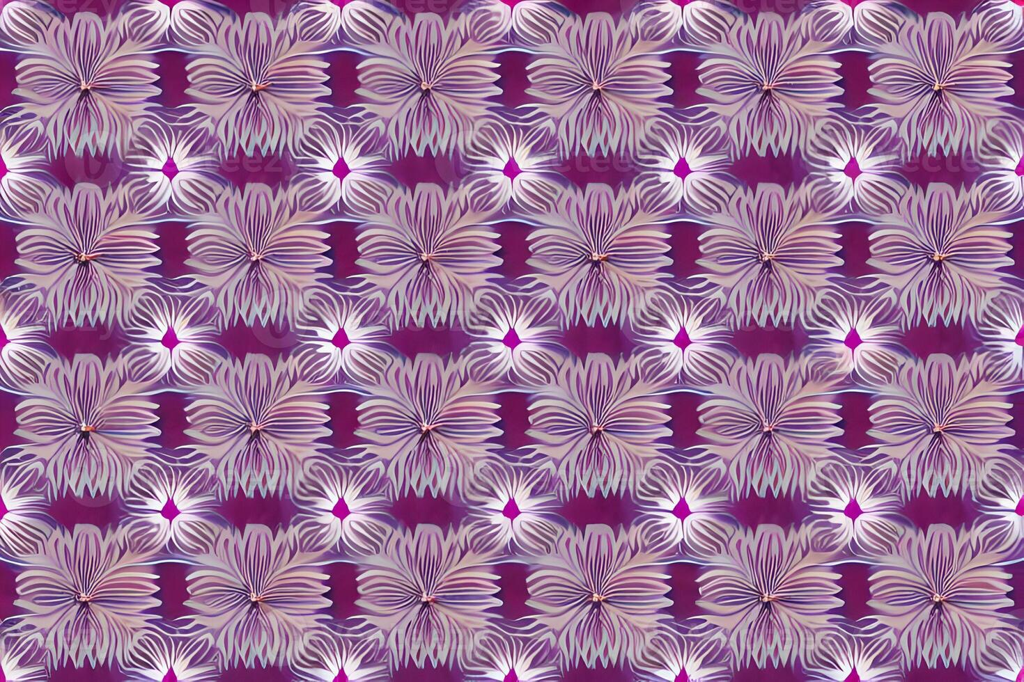 Abstract magenta or purple natural flower, floral, and leaves seamless pattern background. Flower and leaf clip illustration watercolor texture wallpaper. photo