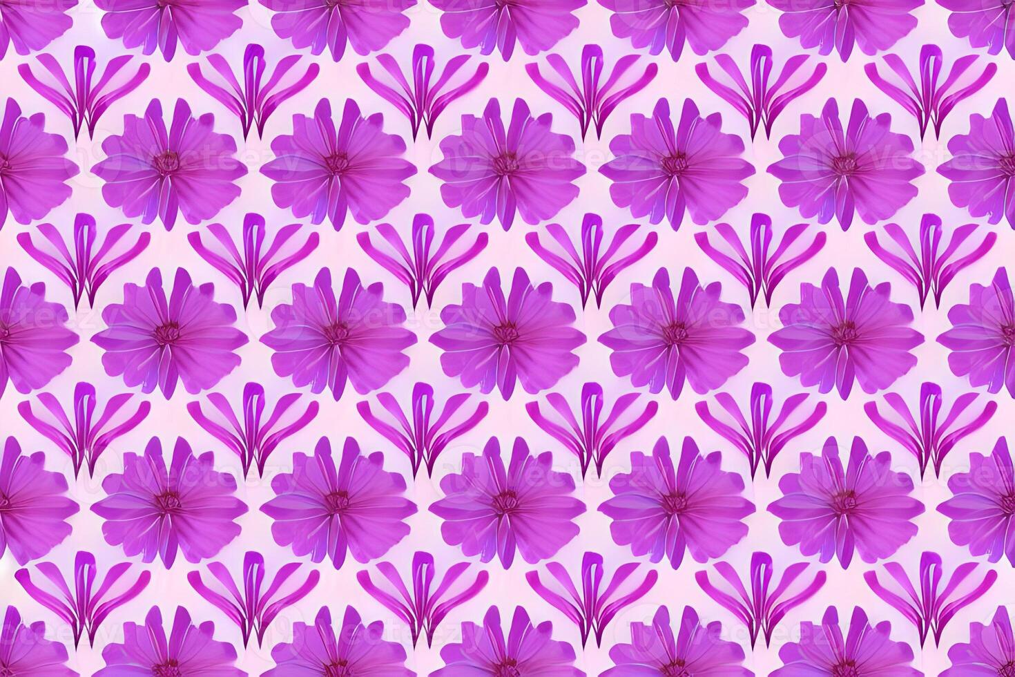 Abstract magenta or purple natural flower, floral, and leaves seamless pattern background. Flower and leaf clip illustration watercolor texture wallpaper. photo