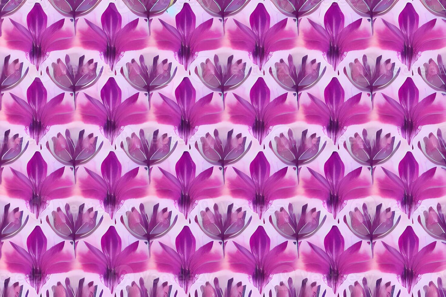 Abstract magenta or purple natural flower, floral, and leaves seamless pattern background. Flower and leaf clip illustration watercolor texture wallpaper. photo