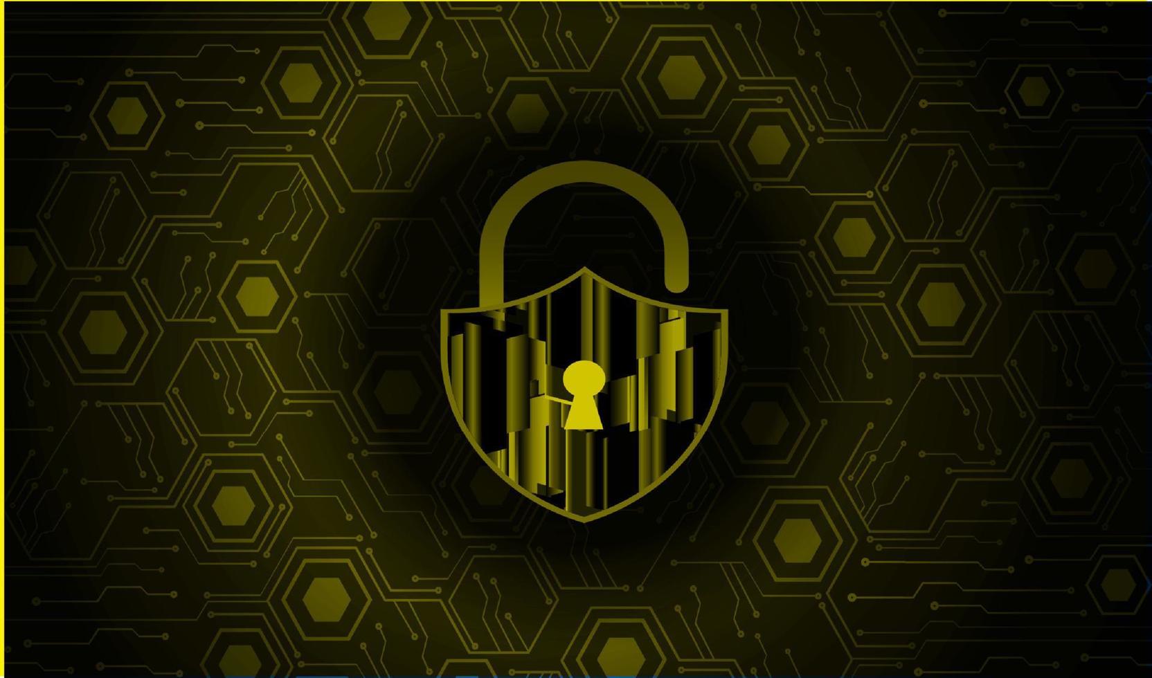 Modern Cybersecurity Technology Background with padlock vector