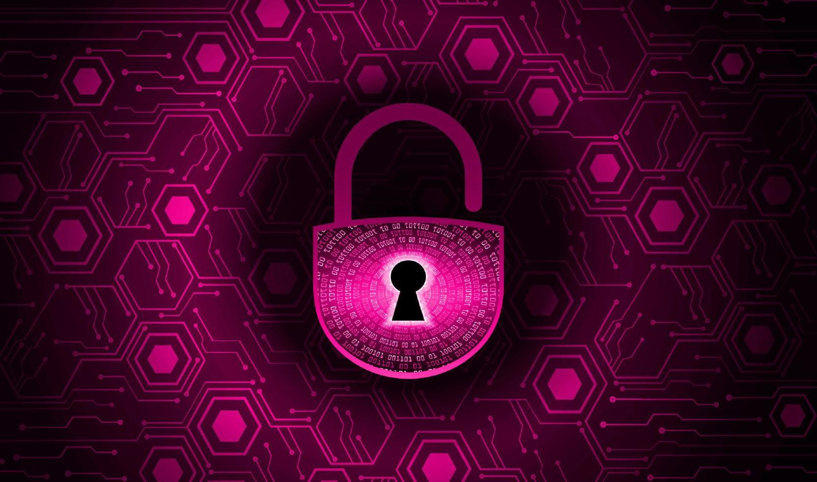 Modern Cybersecurity Technology Background with padlock vector