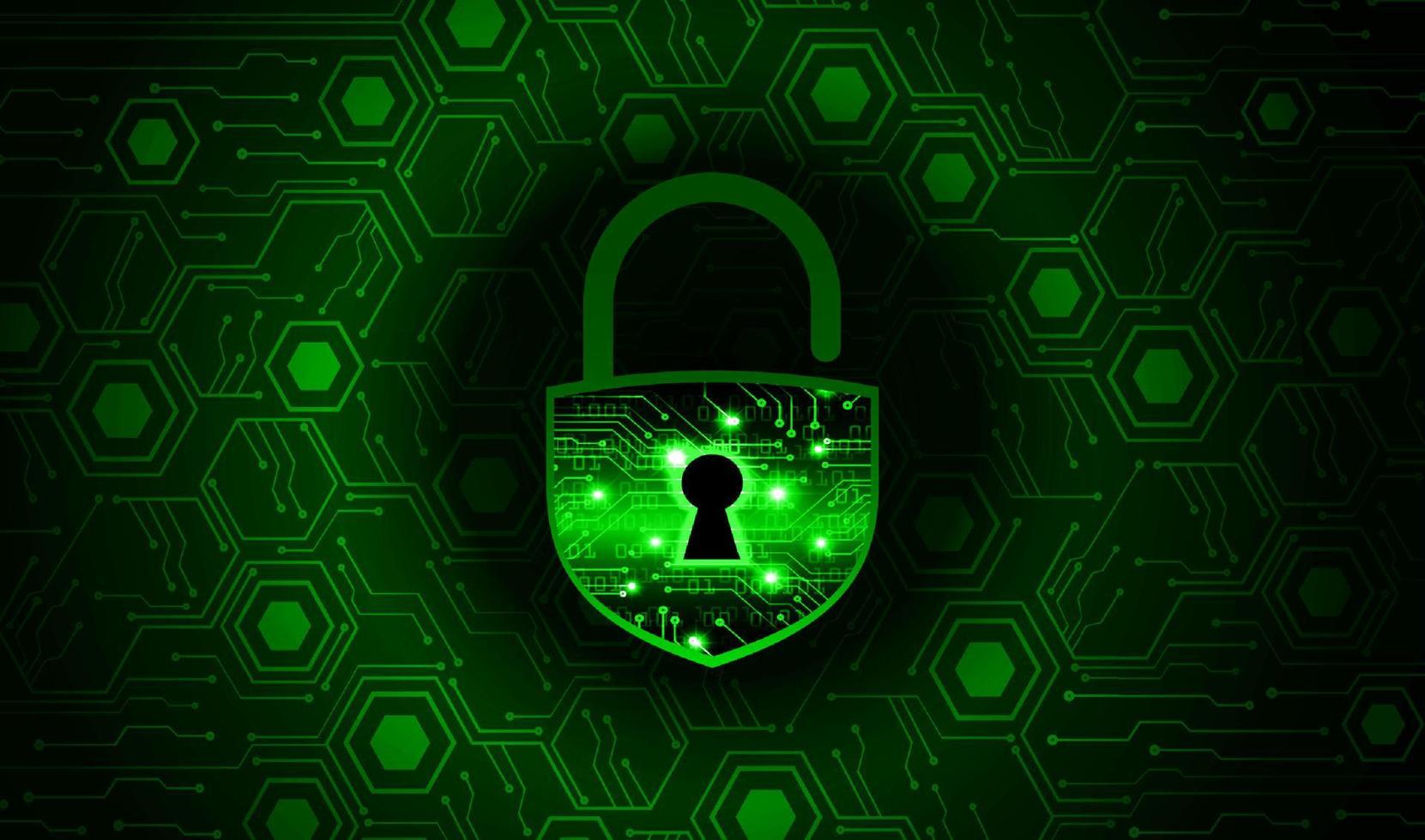 Modern Cybersecurity Technology Background with padlock vector