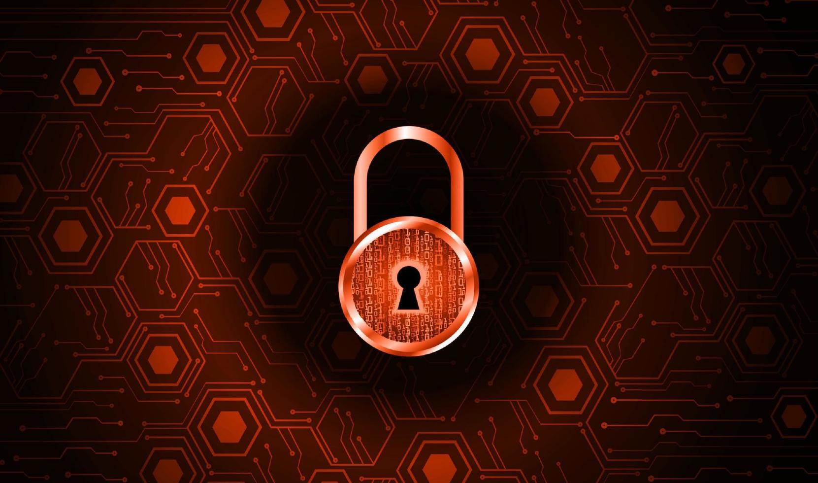 Modern Cybersecurity Technology Background with padlock vector