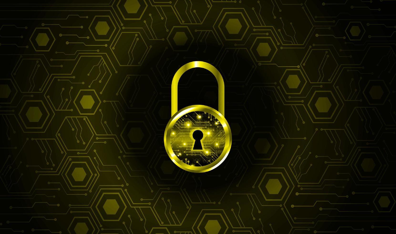 Modern Cybersecurity Technology Background with padlock vector