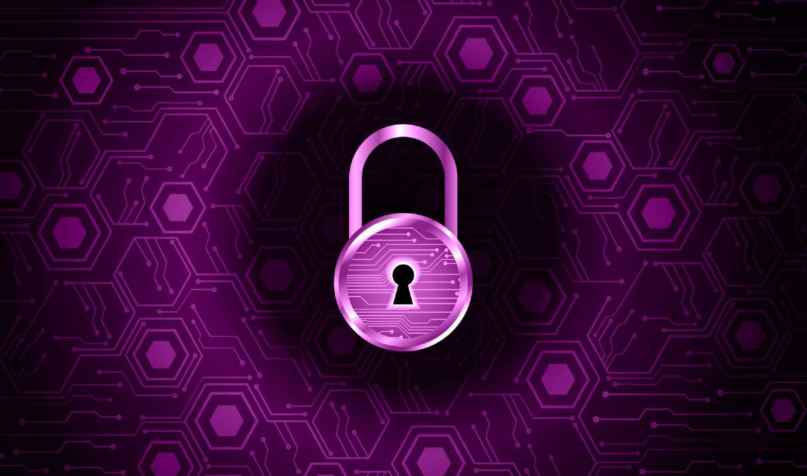 Modern Cybersecurity Technology Background with padlock vector