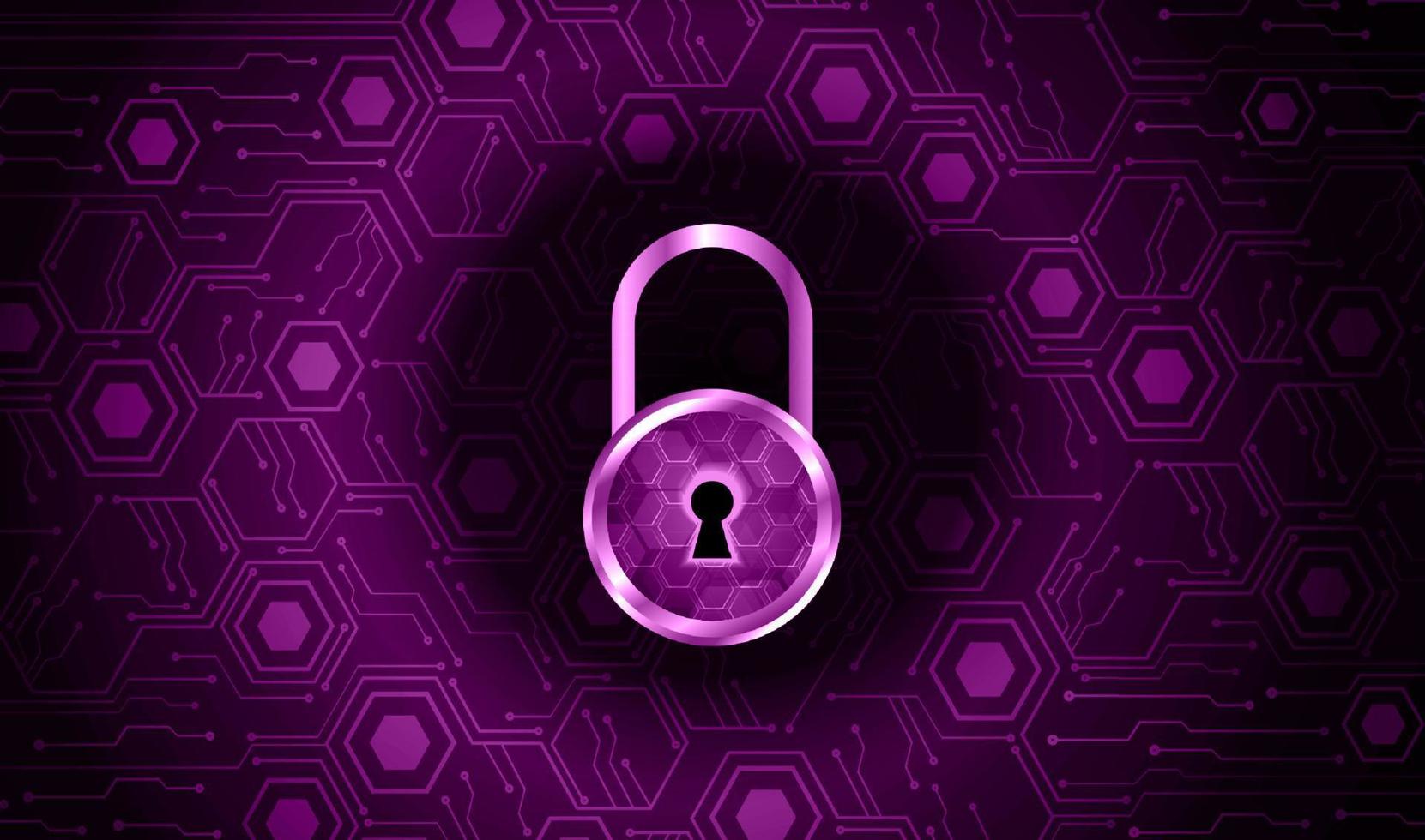 Modern Cybersecurity Technology Background with padlock vector