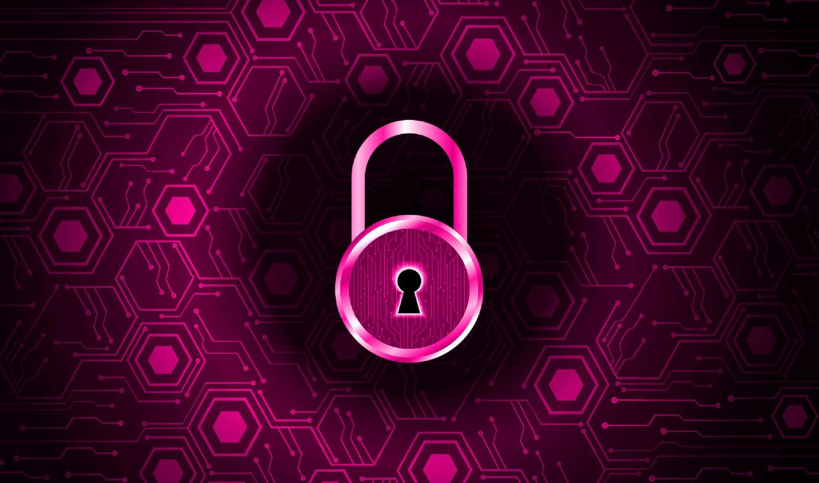 Modern Cybersecurity Technology Background with padlock vector