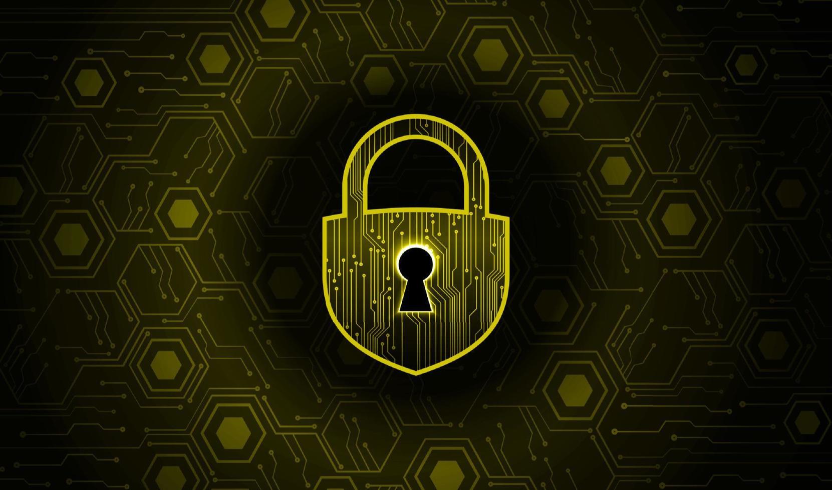 Modern Cybersecurity Technology Background with padlock vector