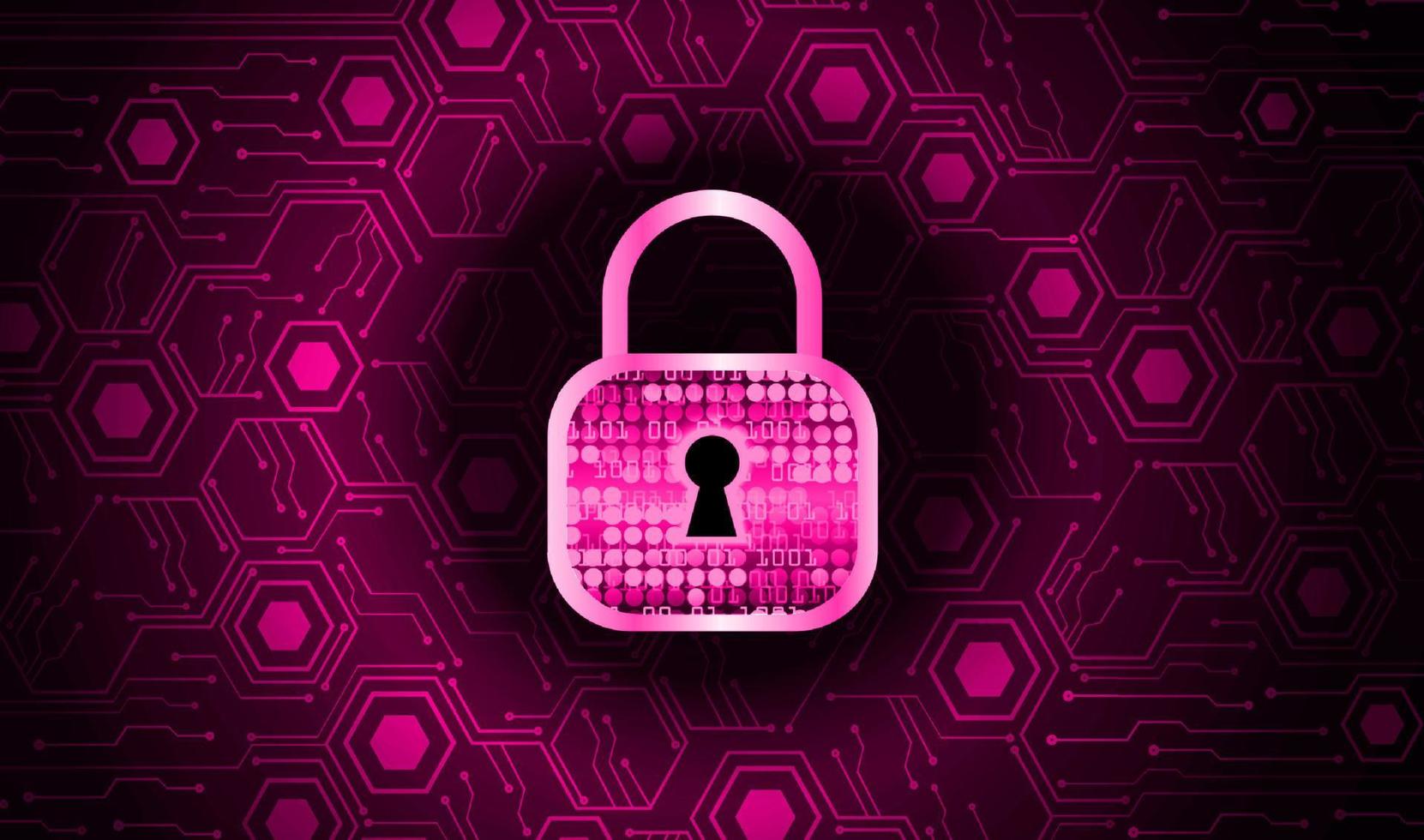 Modern Cybersecurity Technology Background with padlock vector