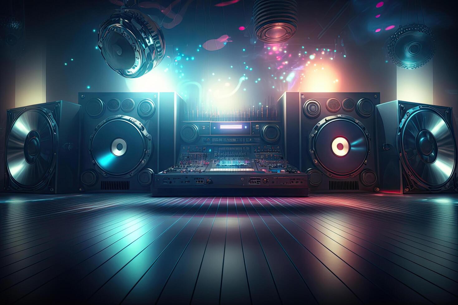 Music night party background. Illustration photo
