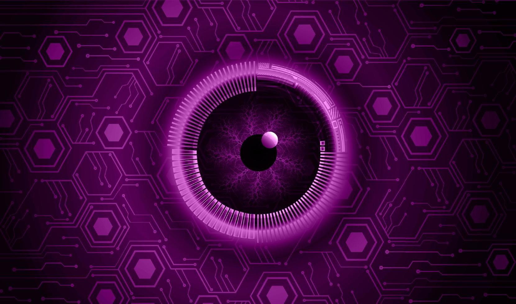 Modern Cybersecurity Eye on Technology Background vector