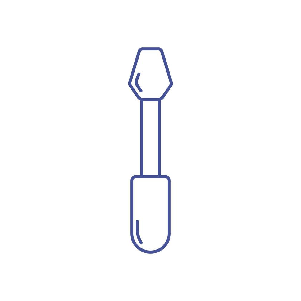 Screwdriver simple linear icon. Tool for construction, repair. Equipment for engineers, mechanics. Outline. Logo, symbol, sign for mobile concept and web design. Vector illustration, white background