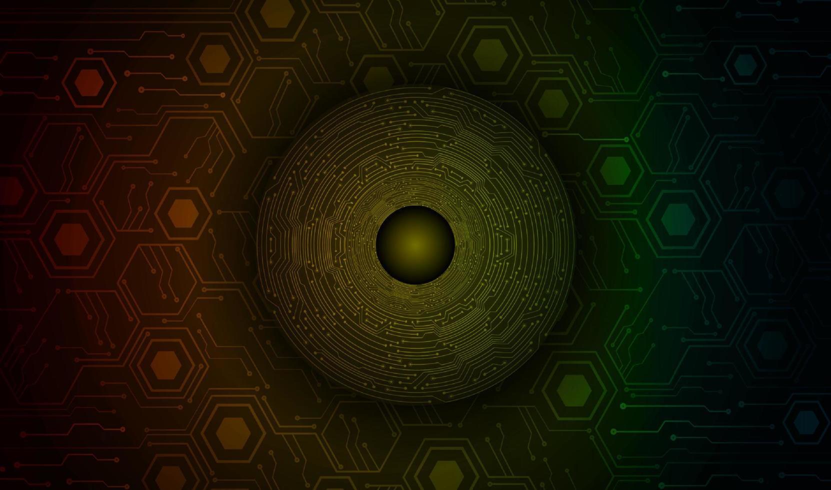 Modern Cybersecurity Eye on Technology Background vector