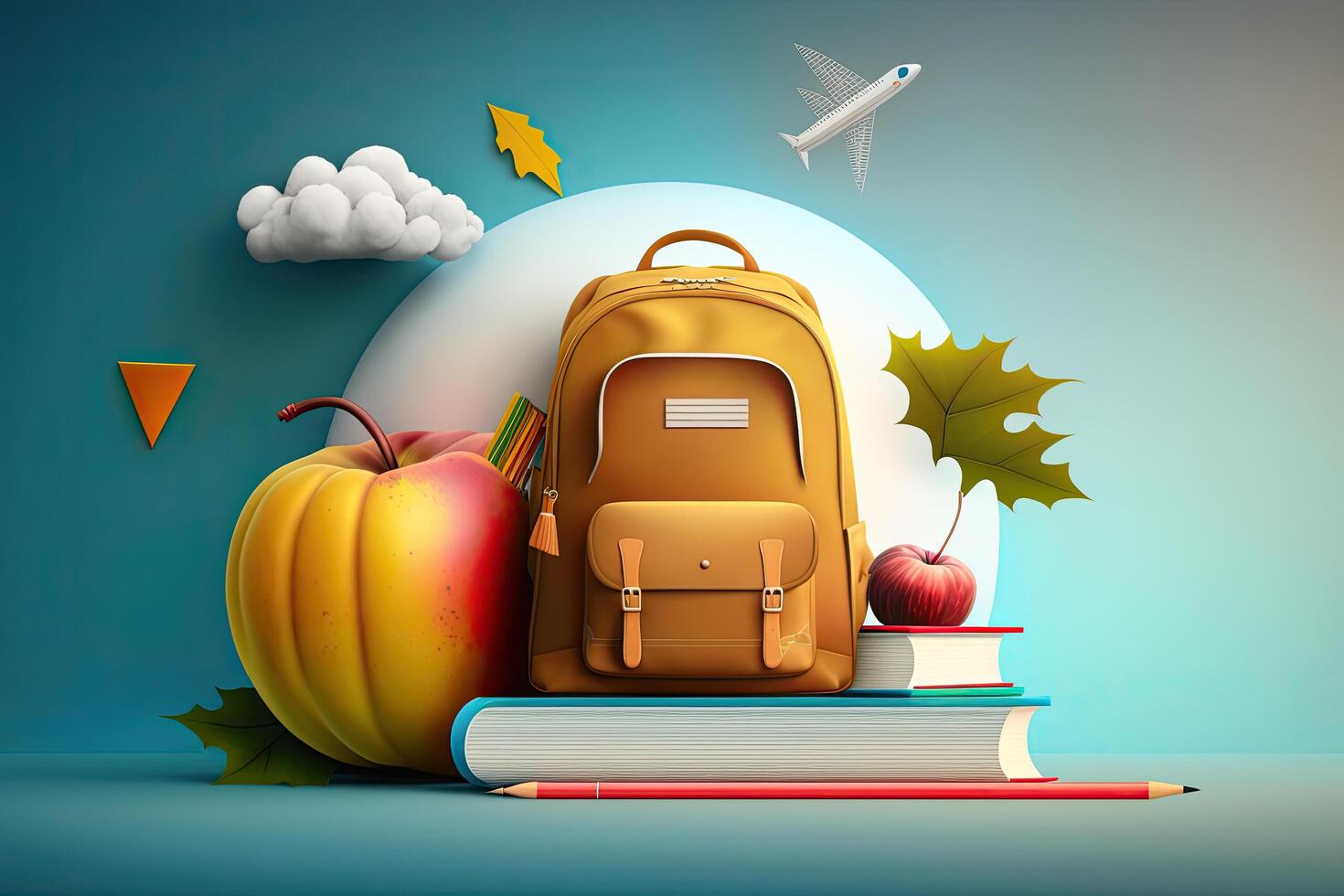 back to school background. Illustration photo