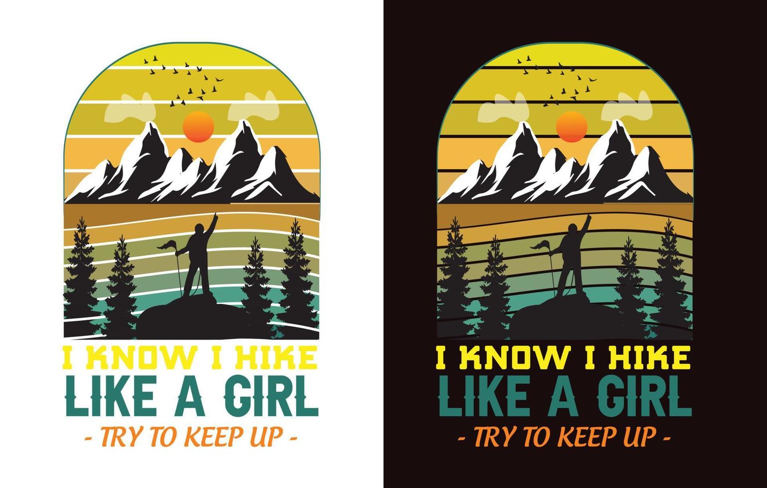 Hiking vector t shirt design for Hiking Lover.