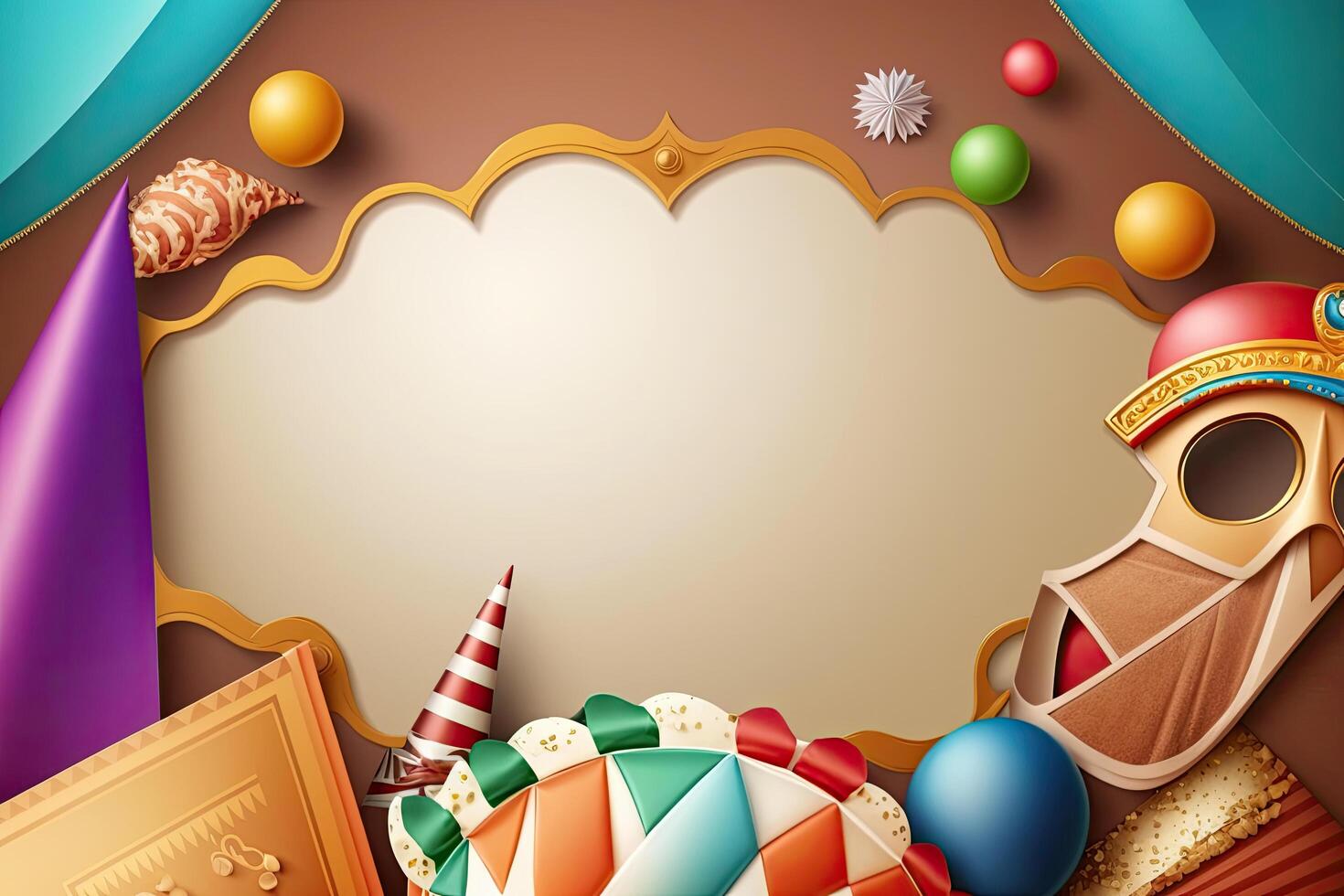 Purim Party Holiday Background. Illustration photo