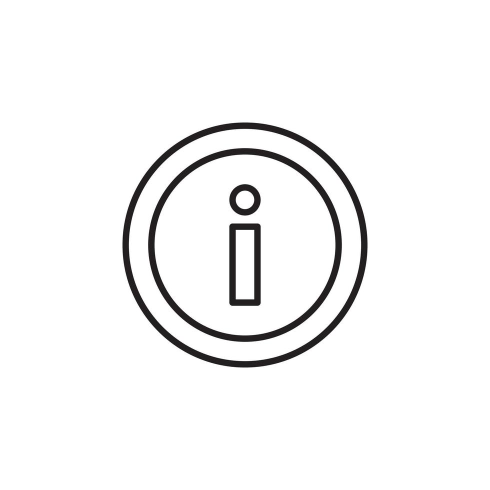 Information sign vector for Icon Website, UI Essential, Symbol, Presentation