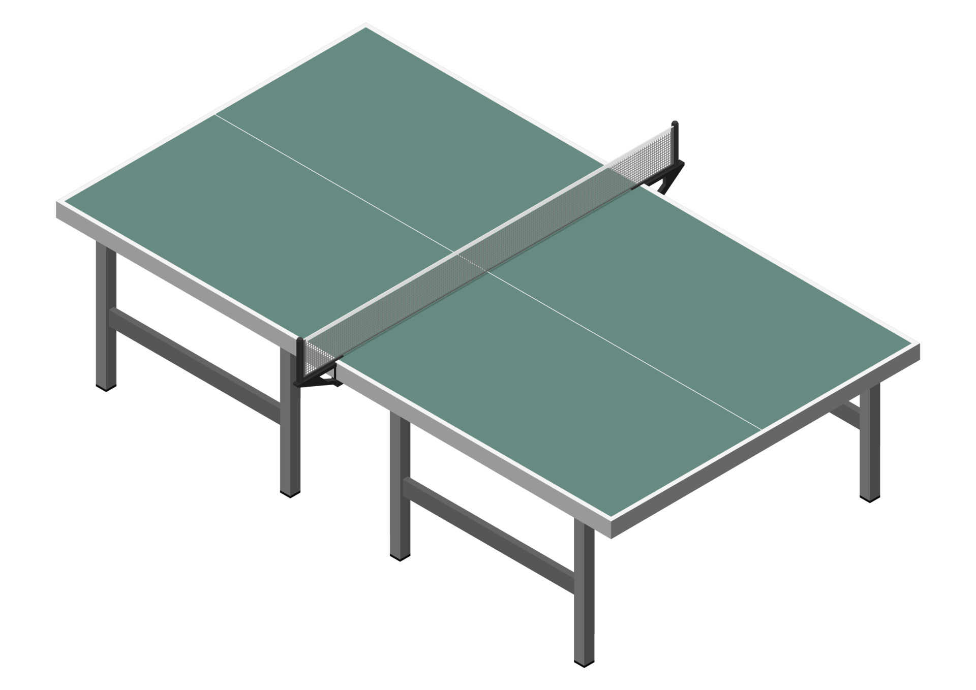 Isometric pingpong table. Table tennis illustration. Vector. 21995219