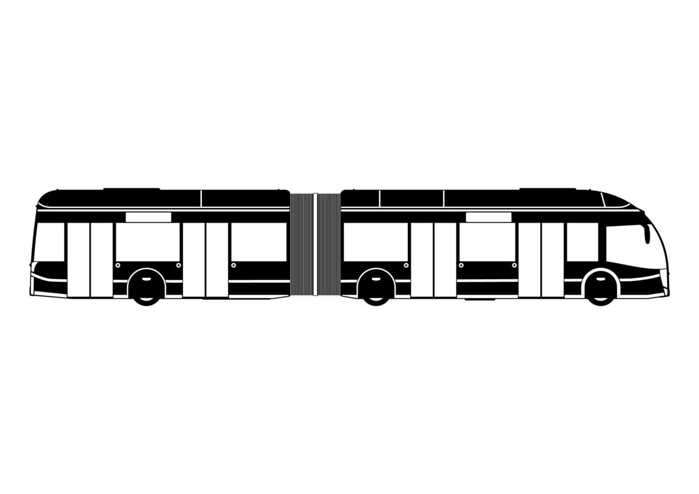 silueta de un futurista, ecológico eléctrico tranvía autobús. vector