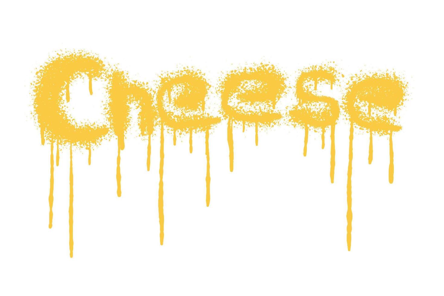 rociar pintado pintada queso palabra rociado aislado con un blanco antecedentes. vector