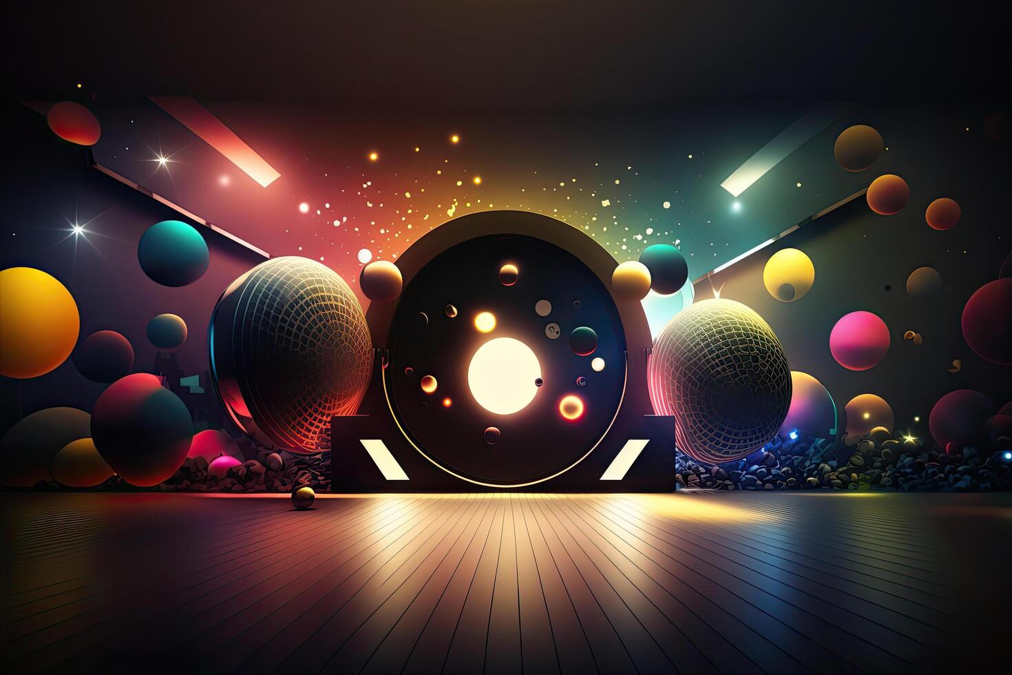 Music night party background. Illustration photo