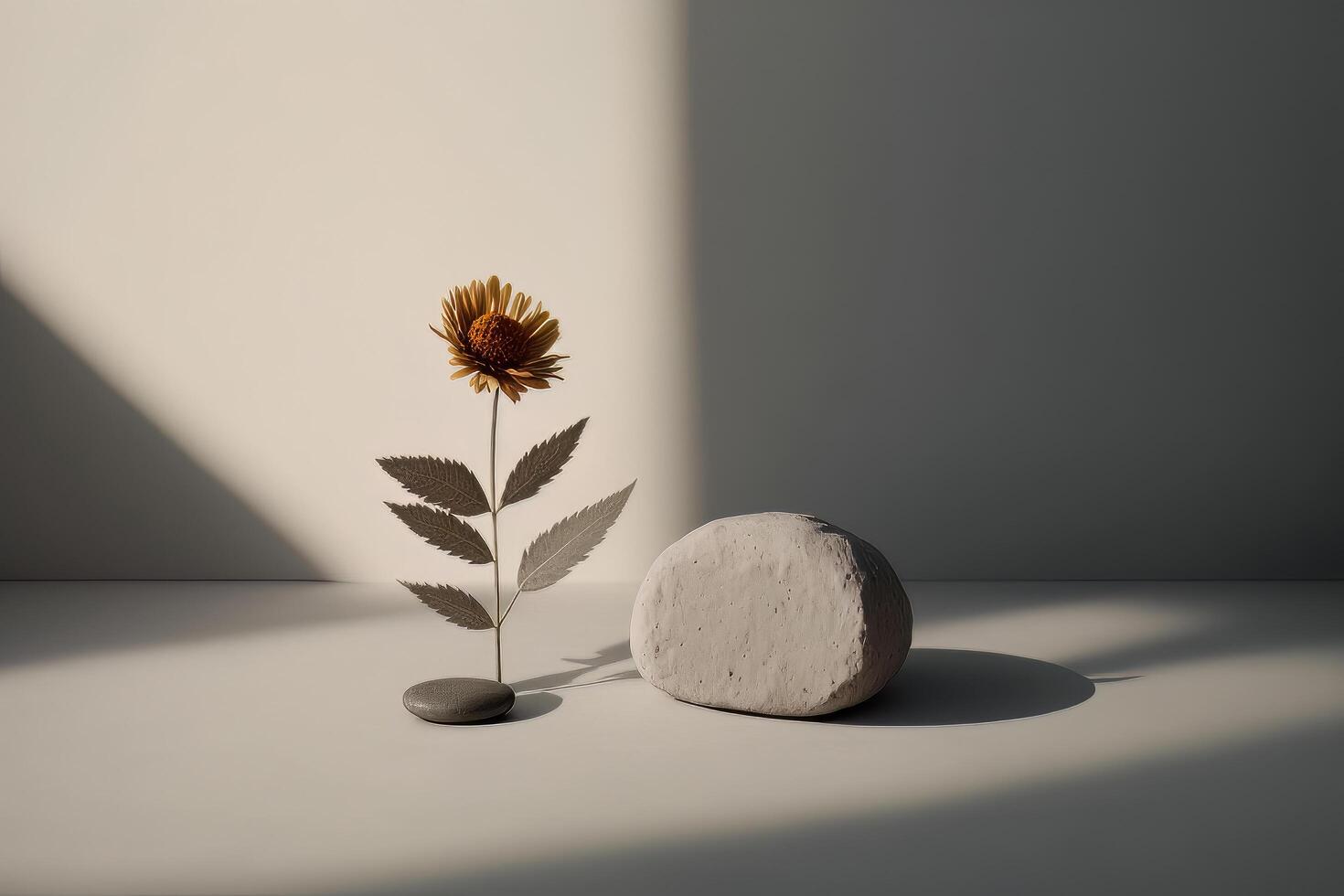 Minimal modern natural beauty. Background for branding. Illustration photo