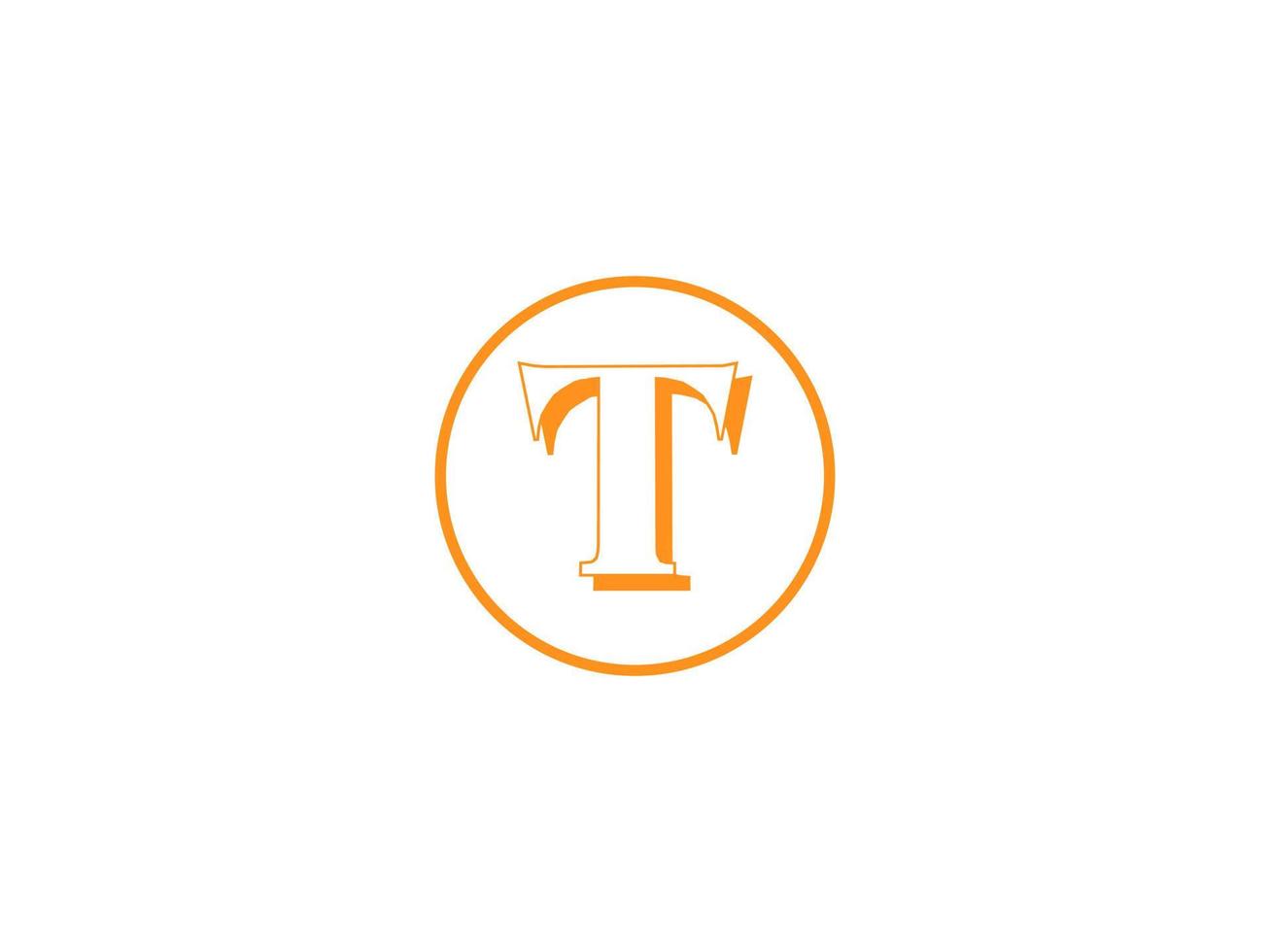 Letter T logo design vector