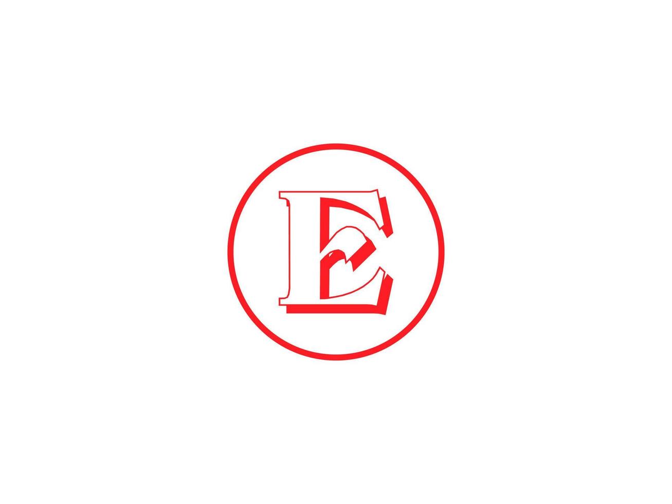 Letter E logo design vector