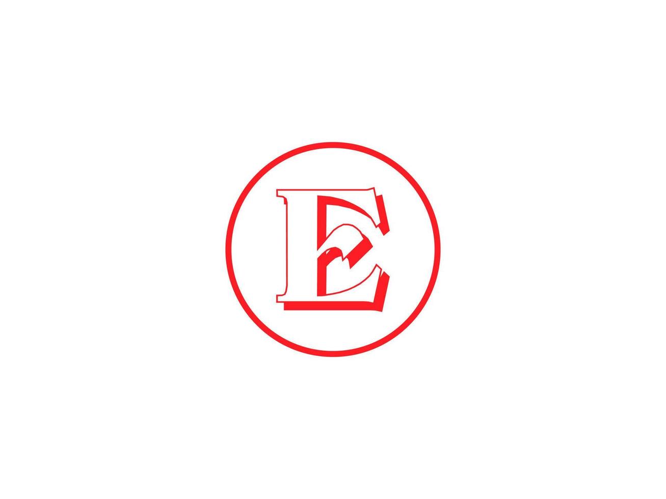 Letter E logo design vector