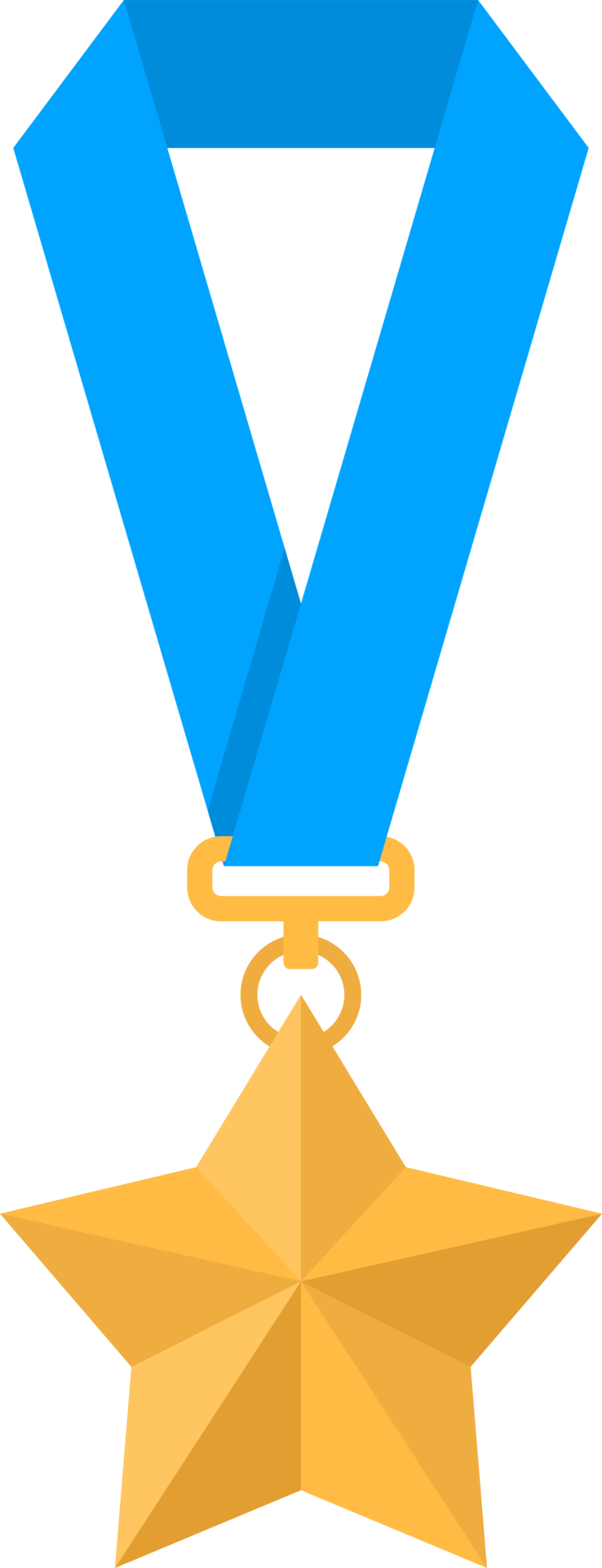 Gold star medal with blue ribbon 21995973 PNG
