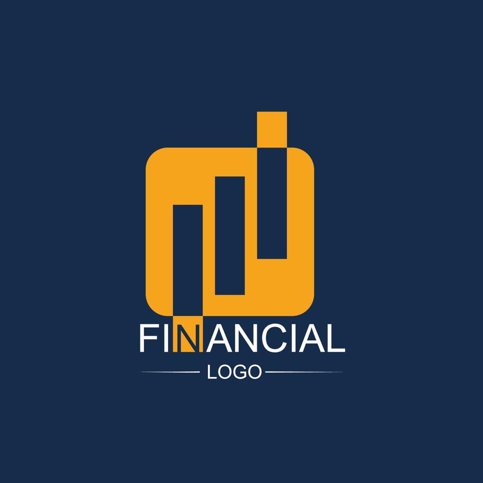 financial logo design vector