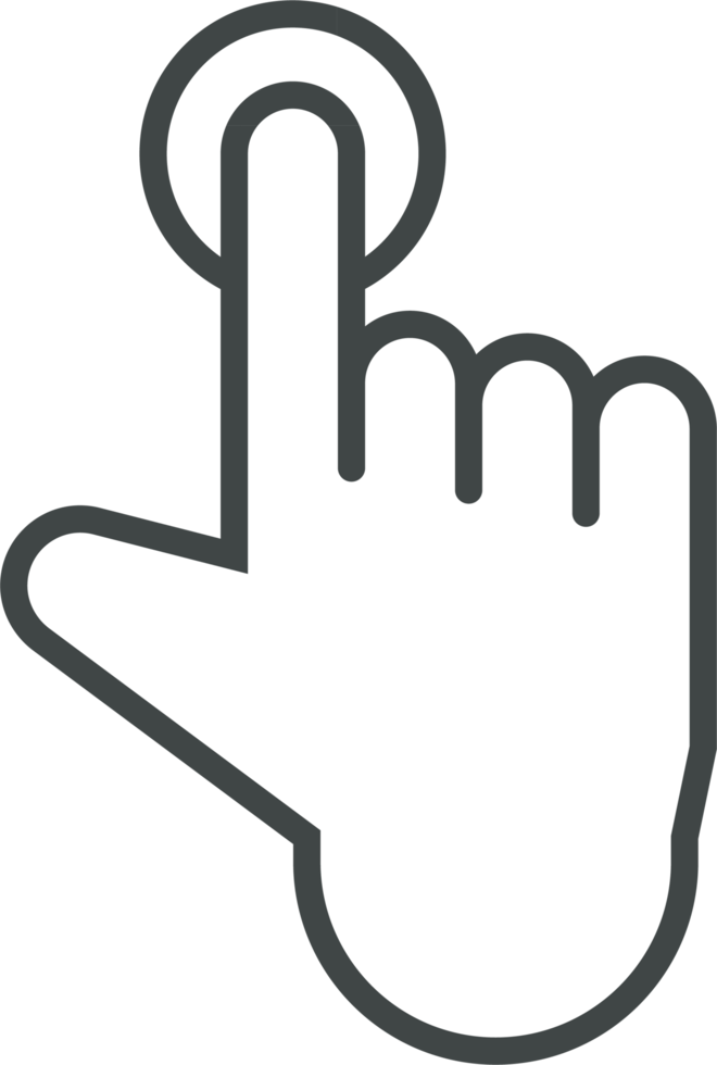 mano cursor icono acortar Arte png