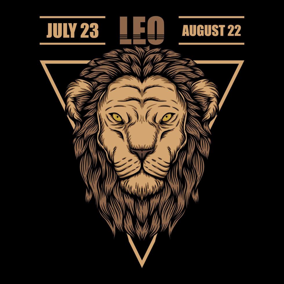 Leo zodiac vector illustration