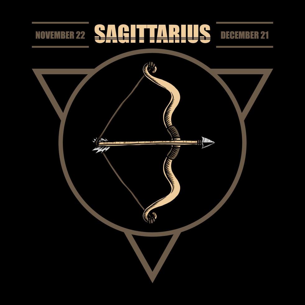 Sagittarius zodiac vector illustration
