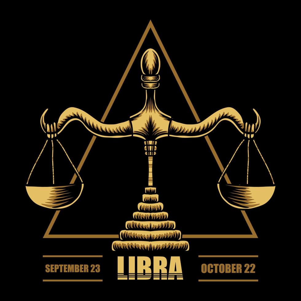 Libra zodiac vector illustration