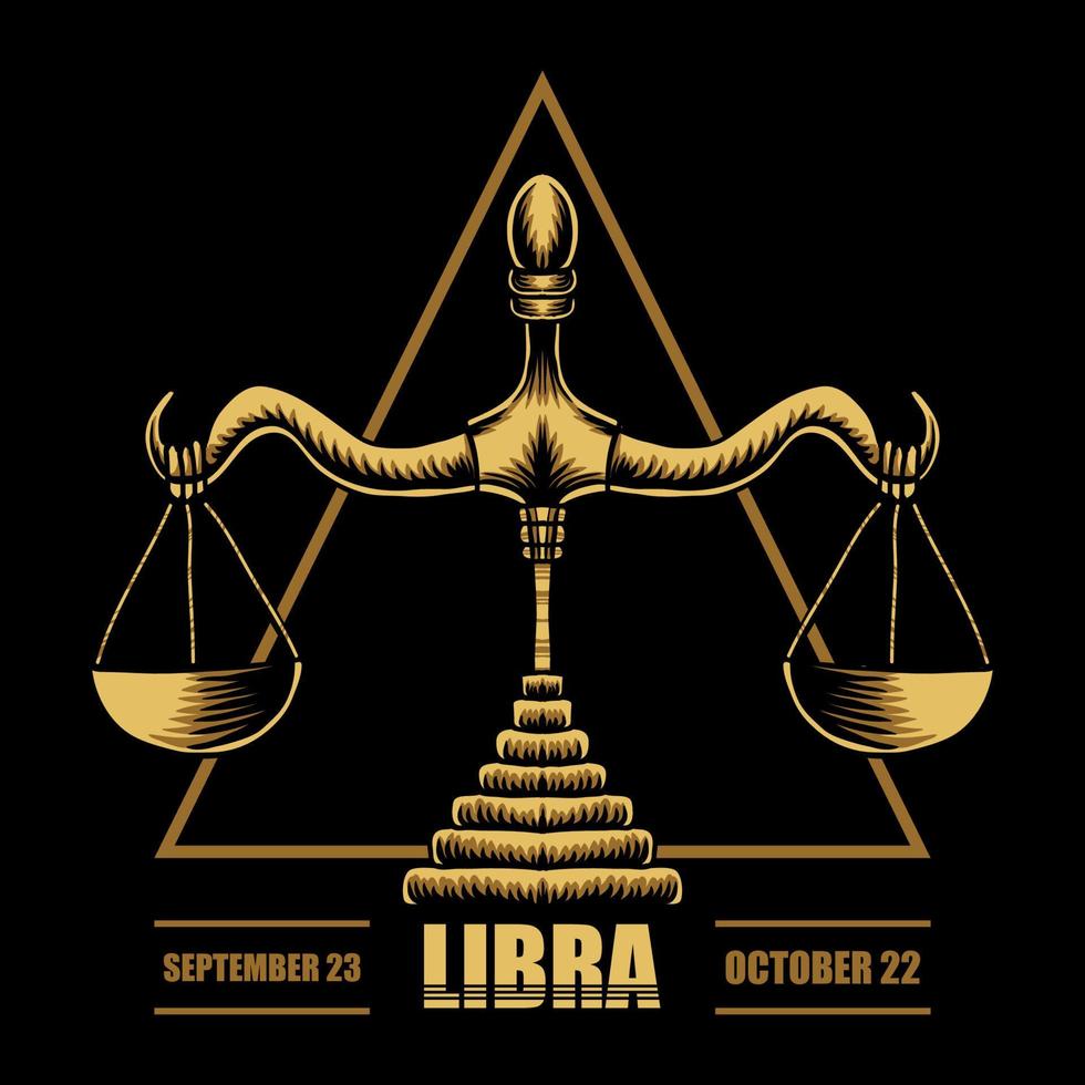 Libra zodiac vector illustration