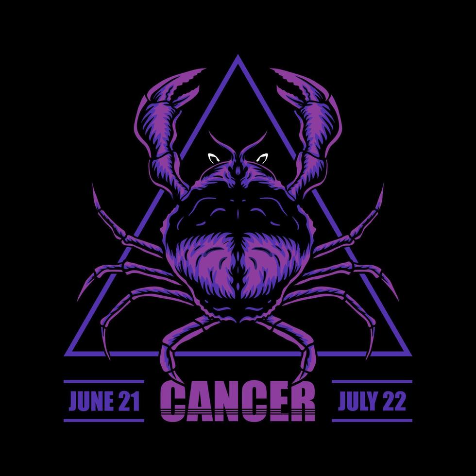 Cancer zodiac vector illustration