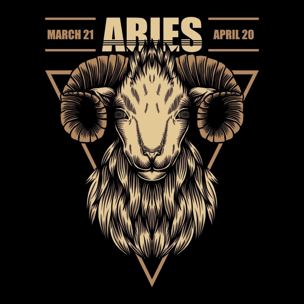 Aries zodiac vector illustration