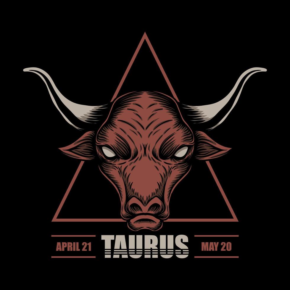 Taurus zodiac vector illustration