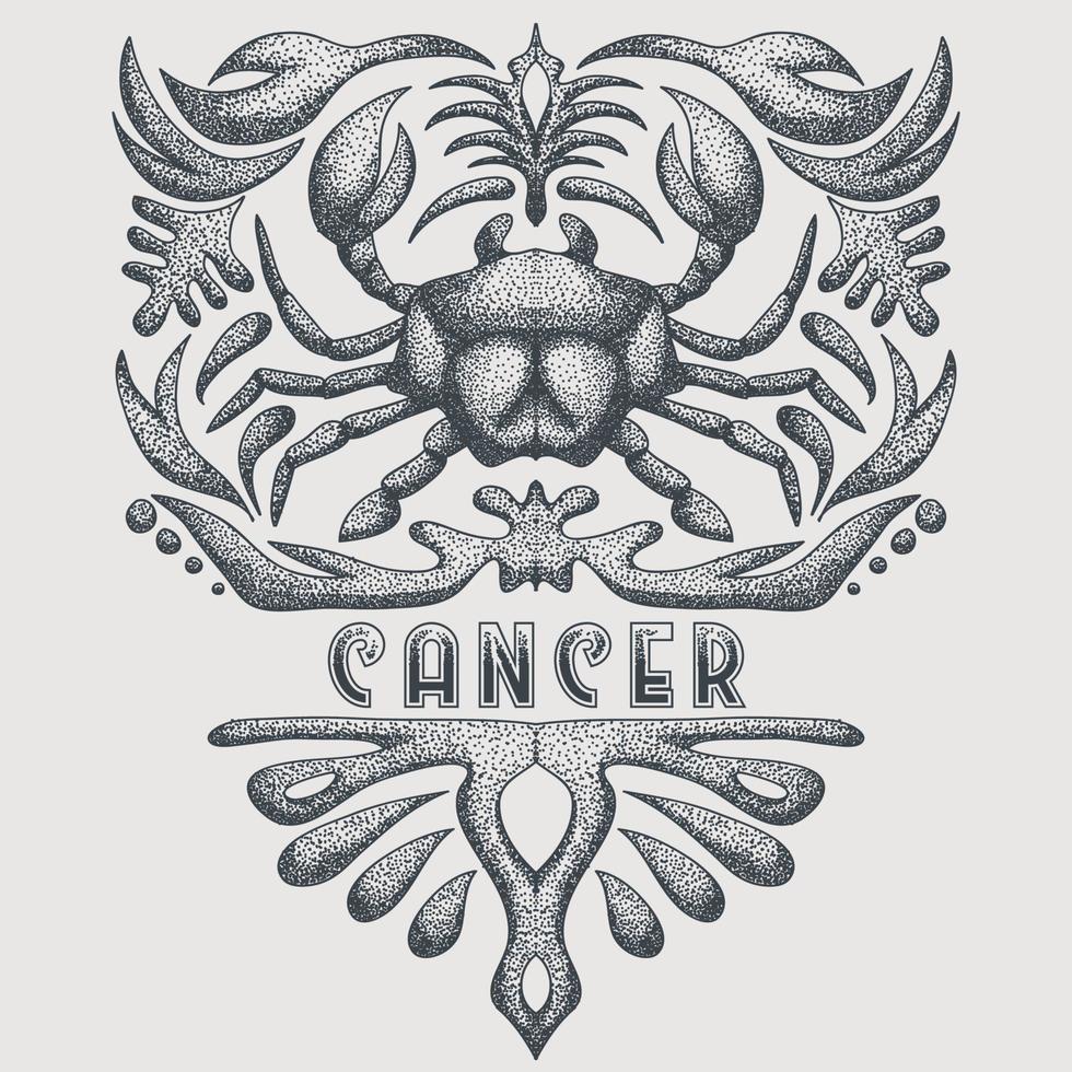 cáncer zodíaco vector ilustración