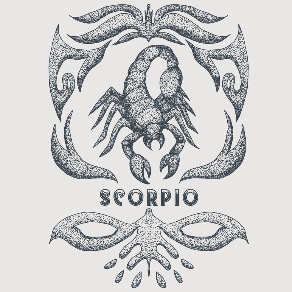 scorpio zodiac Vector illustration