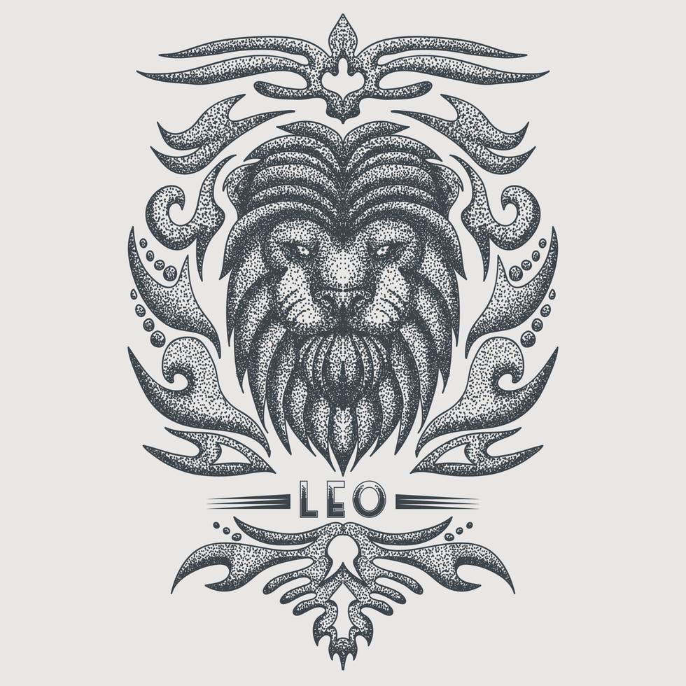 leo zodiac vector illustration