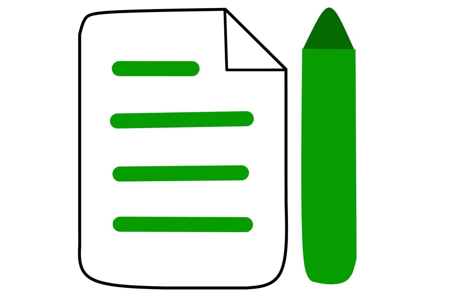 document flat icon isolated on white background element. Document flat icon Vector illustration.