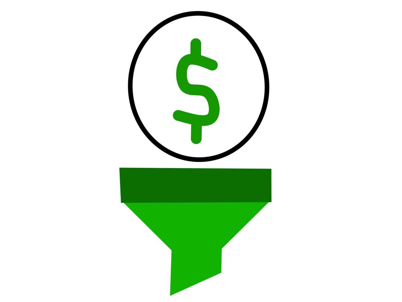 Funnel flat icon isolated on white background element. Funnel flat icon Vector illustration.