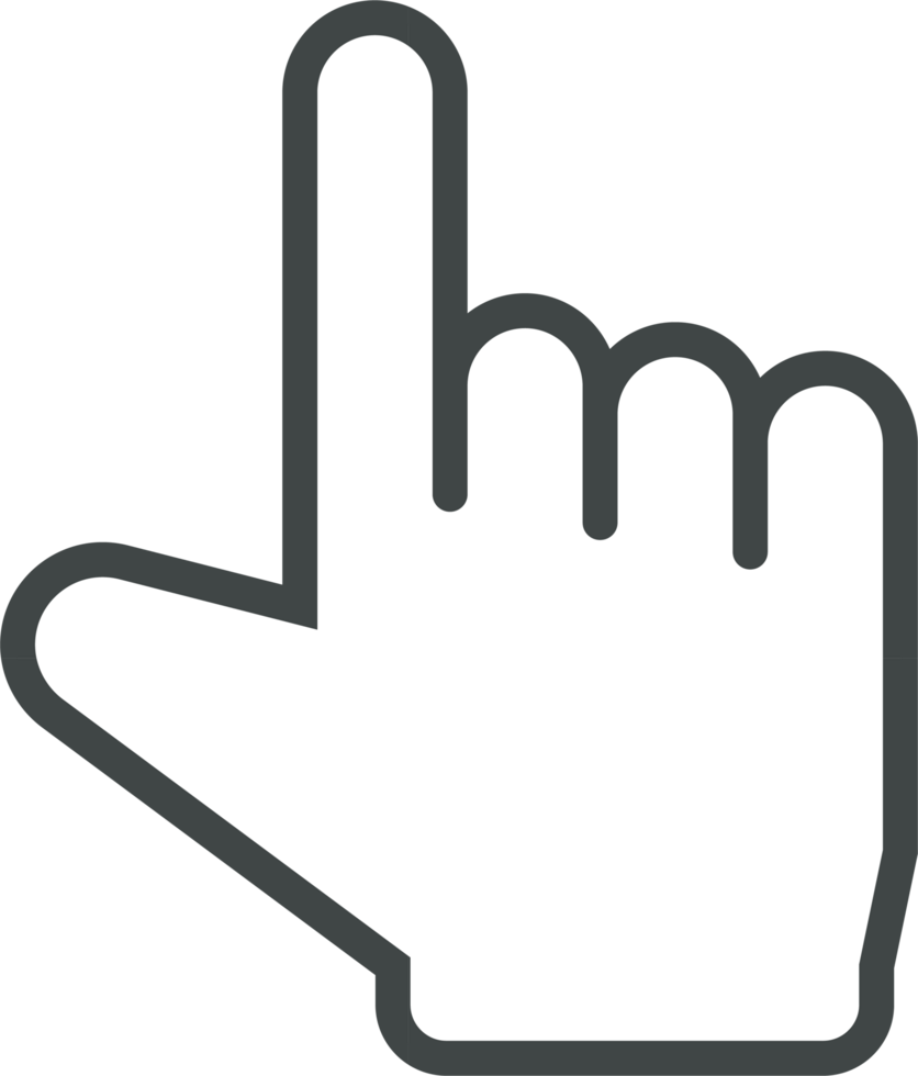 hand- cursor icoon klem kunst png